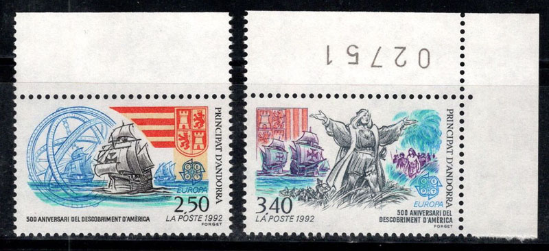 Andorra - French Post 418-419 Band Of Three (complete.Edition.) New